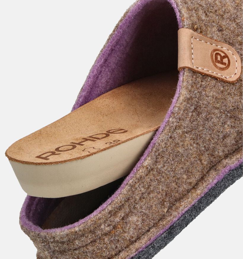 Rohde Lucca Bruine Pantoffels voor Steunzolen voor dames (364825) - geschikt voor steunzolen