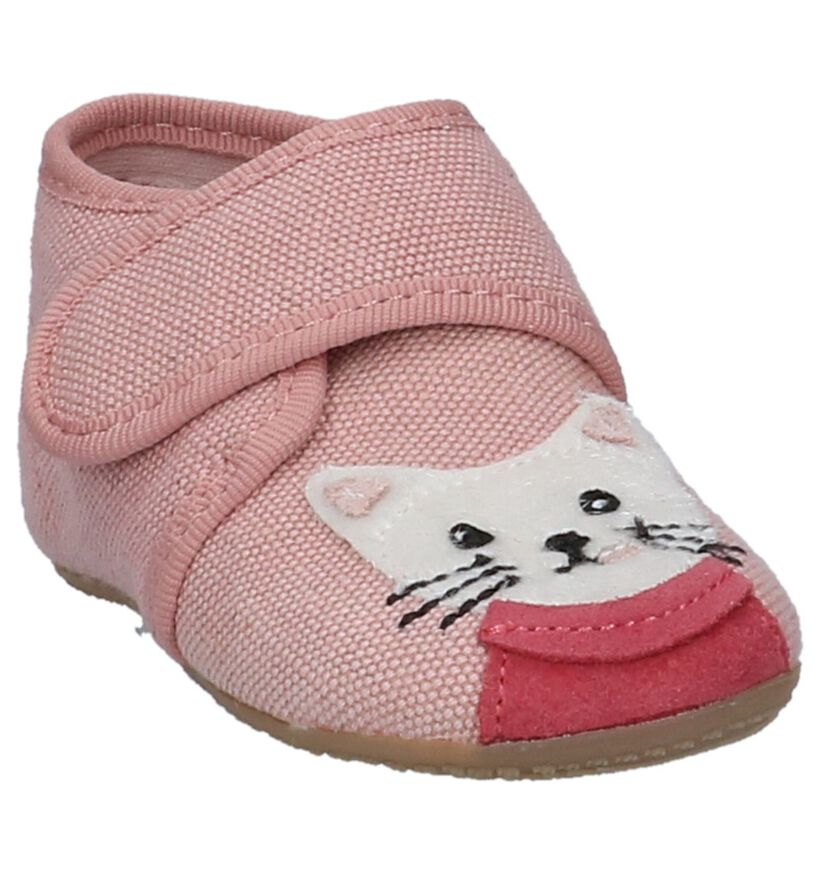 Roze Babypantoffels Living Kitzbühel in stof (245697)