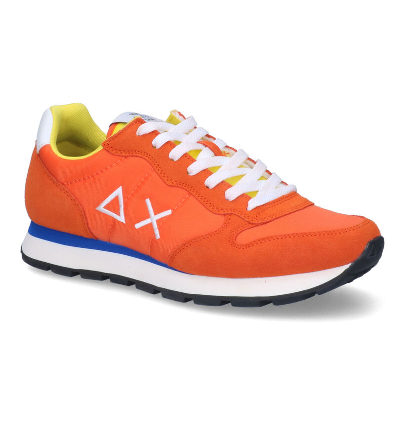 Sun 68 Tom Blauwe Sneakers in daim (304691)