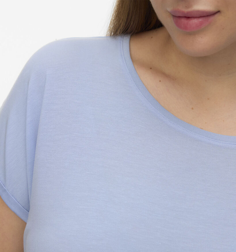 Vero Moda Curve Maya Plain Lichtblauwe T-shirt voor dames (369319)