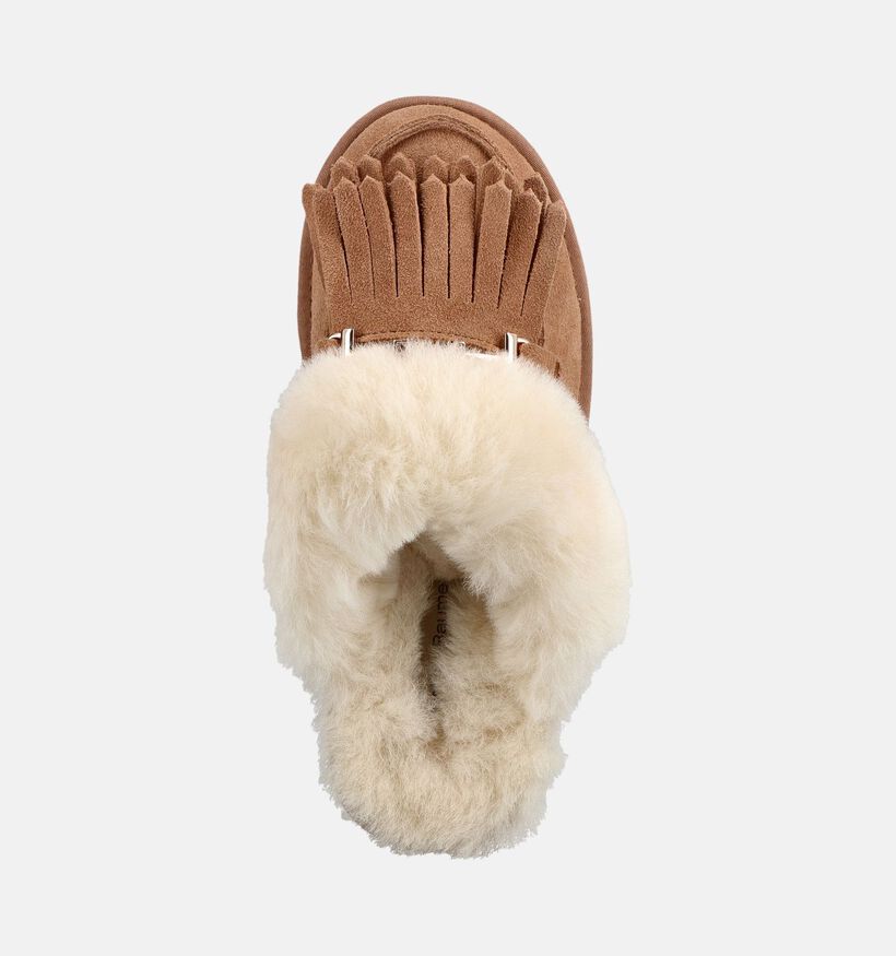 Nathan-Baume Pantoufles ouvertes en Camel pour femmes (380285)