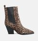 Poelman Bottines à imprimé léopard en Marron pour femmes (373798)