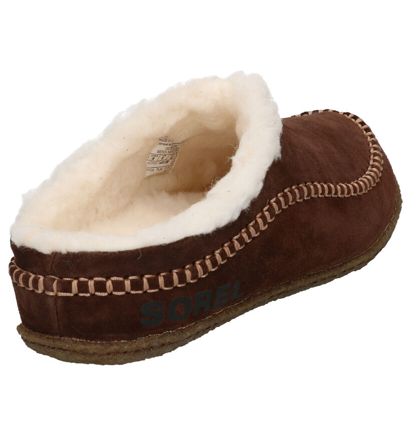 Sorel Lanner Ridge Zwarte Pantoffels in daim (294137)