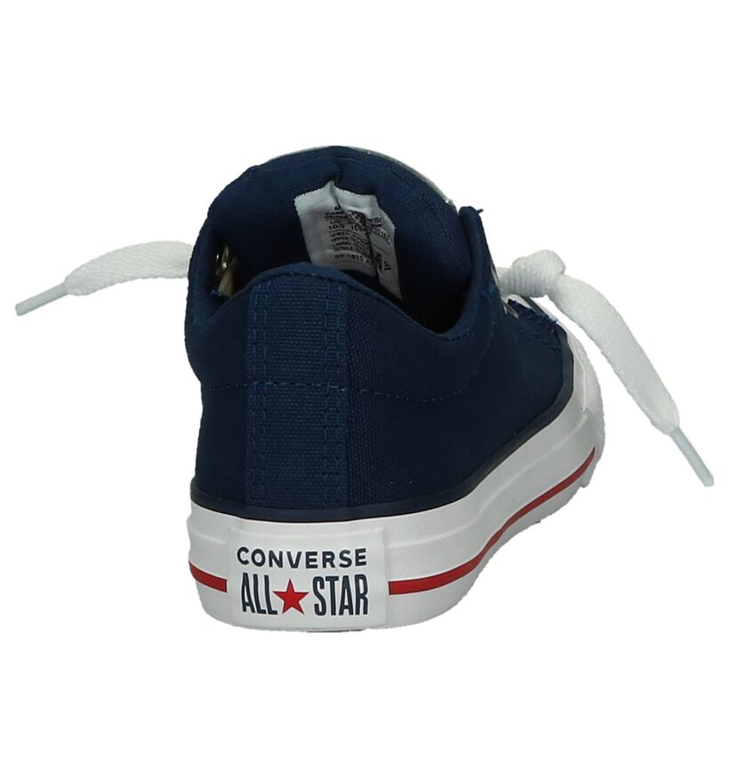 Donkerblauwe Sneakers Converse Chuck Taylor AS Street Slip in stof (238420)