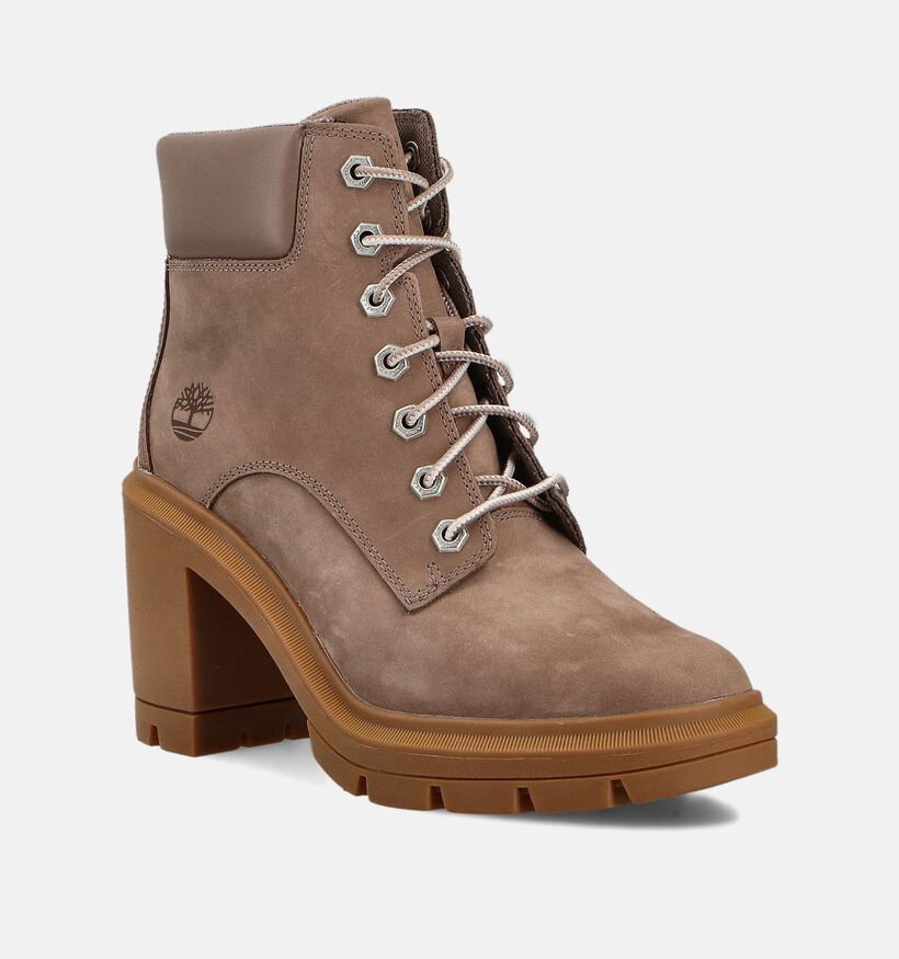 Timberland Allington Heights 6IN Bottines à lacets en Taupe pour femmes (360164) - pour semelles orthopédiques
