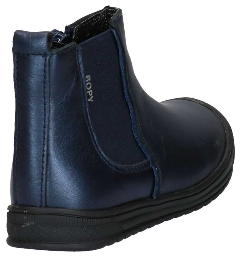 Bopy Sagala Bottines en Bleu en cuir (255654)