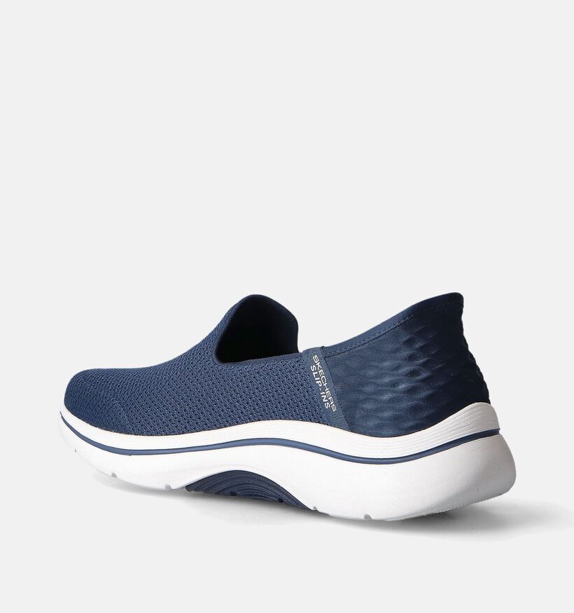 Skechers Go Walk Arch Fit Delora Chaussures sans lacets en Bleu pour femmes (351915) - pour semelles orthopédiques