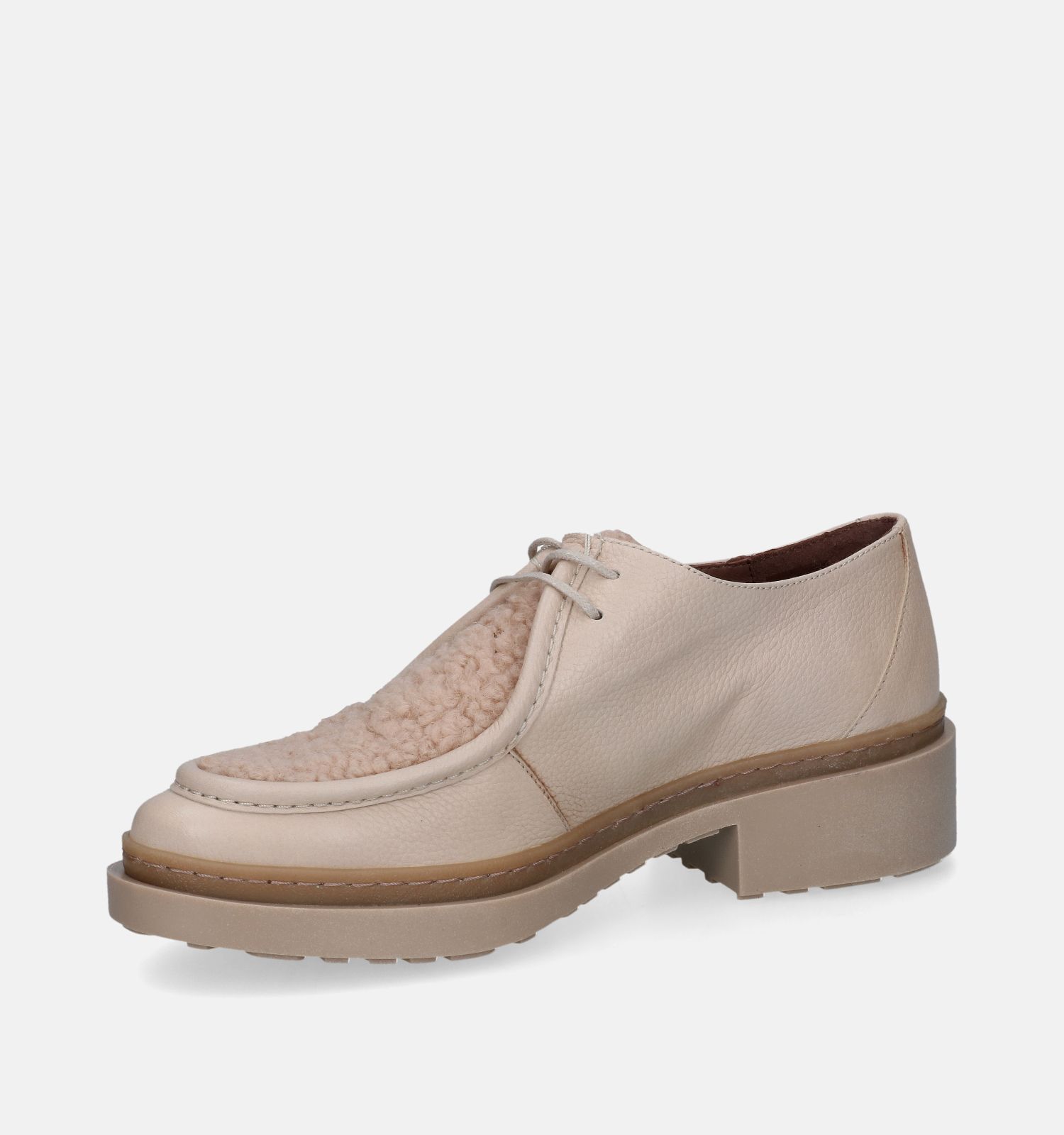 Beige shop veterschoenen dames