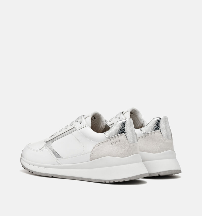 Geox Octaviee Baskets habill&eacute;es en Blanc pour femmes (368150) - pour semelles orthop&eacute;diques