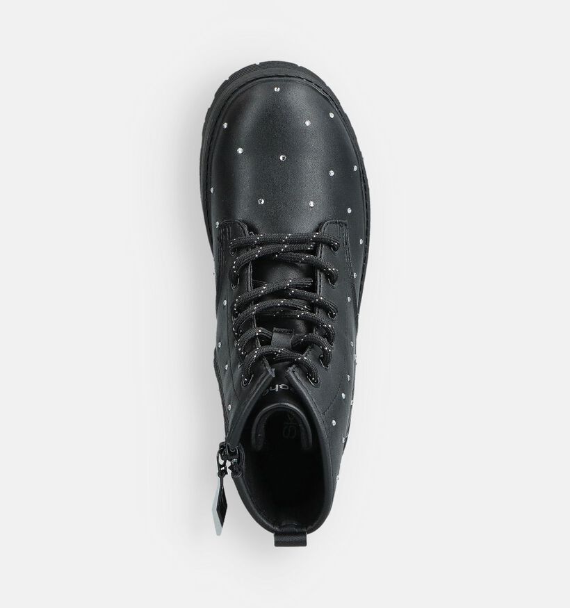 Skechers Gravlen Zwarte Boots met Veter en Rits voor meisjes (376819)