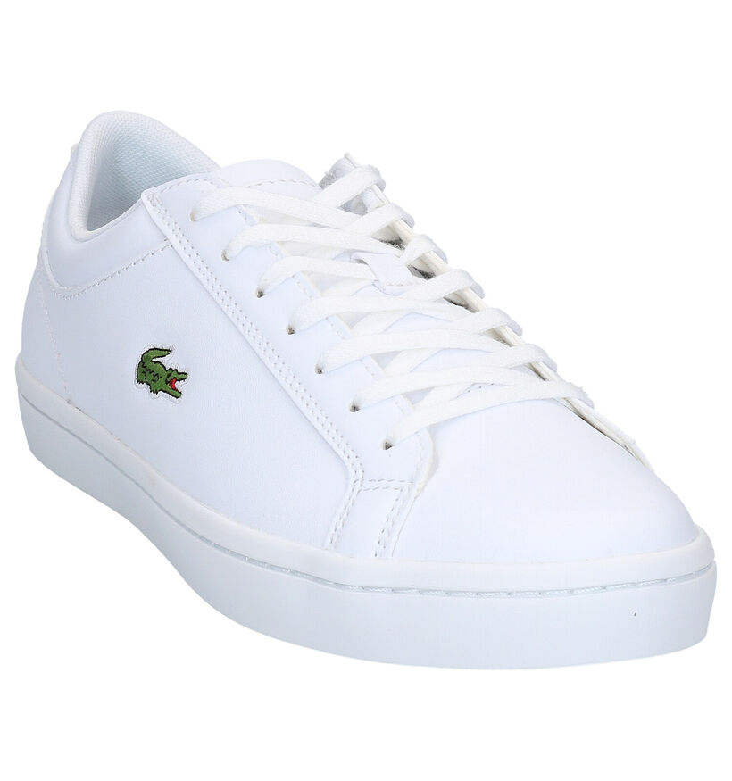 Lacoste Straightset Baskets en Blanc en cuir (287012)