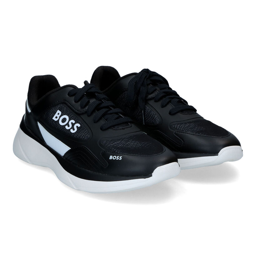 Boss Dean Runn Zwarte Sneakers voor heren (318701) - geschikt voor steunzolen