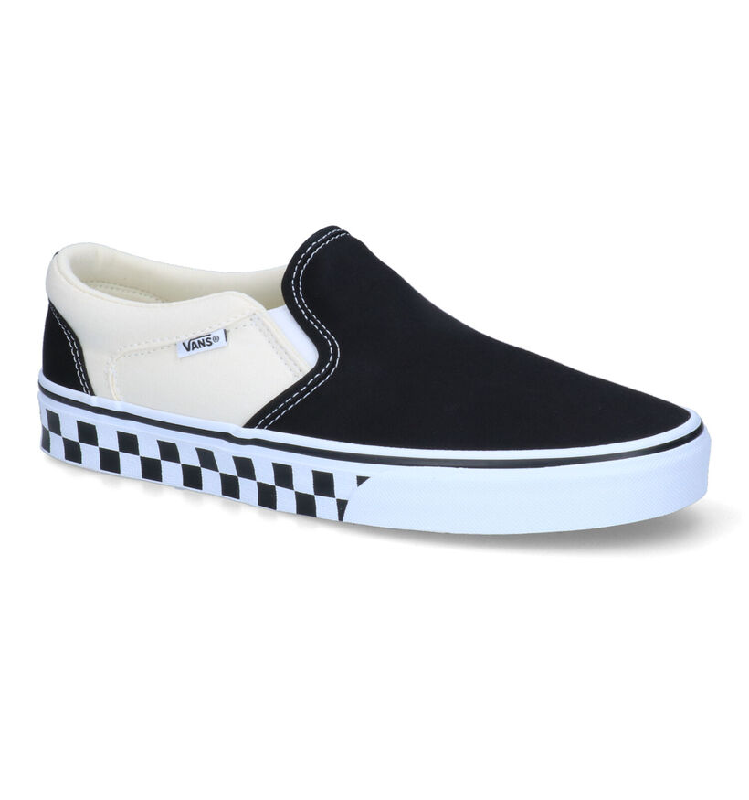 Vans Asher Wit/Zwarte Slip-on Sneakers voor heren (321114)