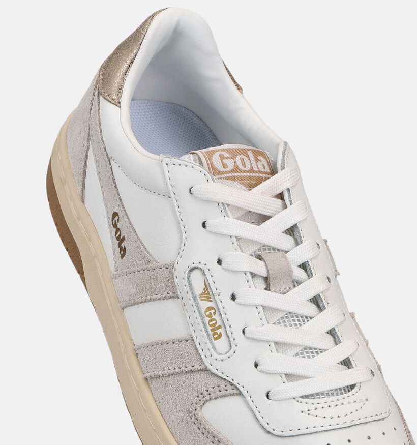 Gola Hawk Ecru Veterschoenen voor dames (368317) - geschikt voor steunzolen
