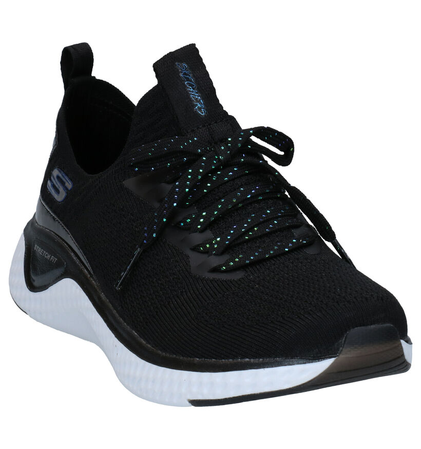 Skechers Solar Fuse Gravity Experience Baskets Slip-on en Noir en simili cuir (279342)