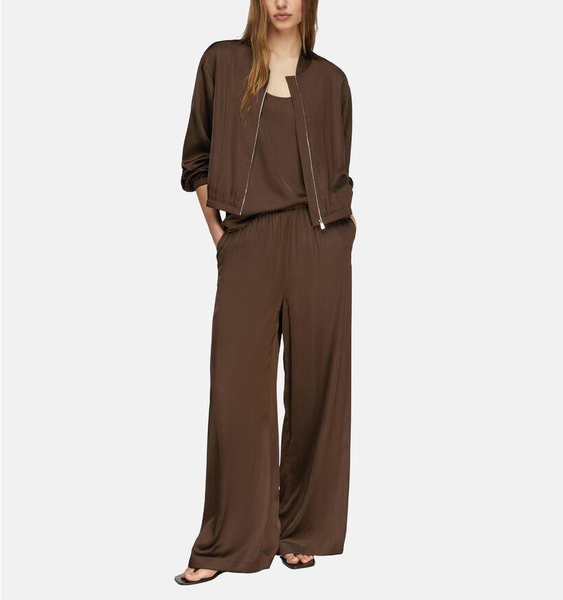 comma Donkerbruine Top voor dames (373148)