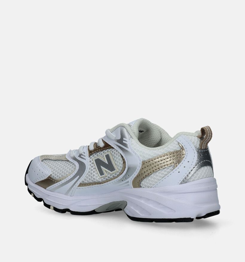 New Balance 530 Witte/Zilveren Sneakers voor jongens, meisjes (353445) - geschikt voor steunzolen