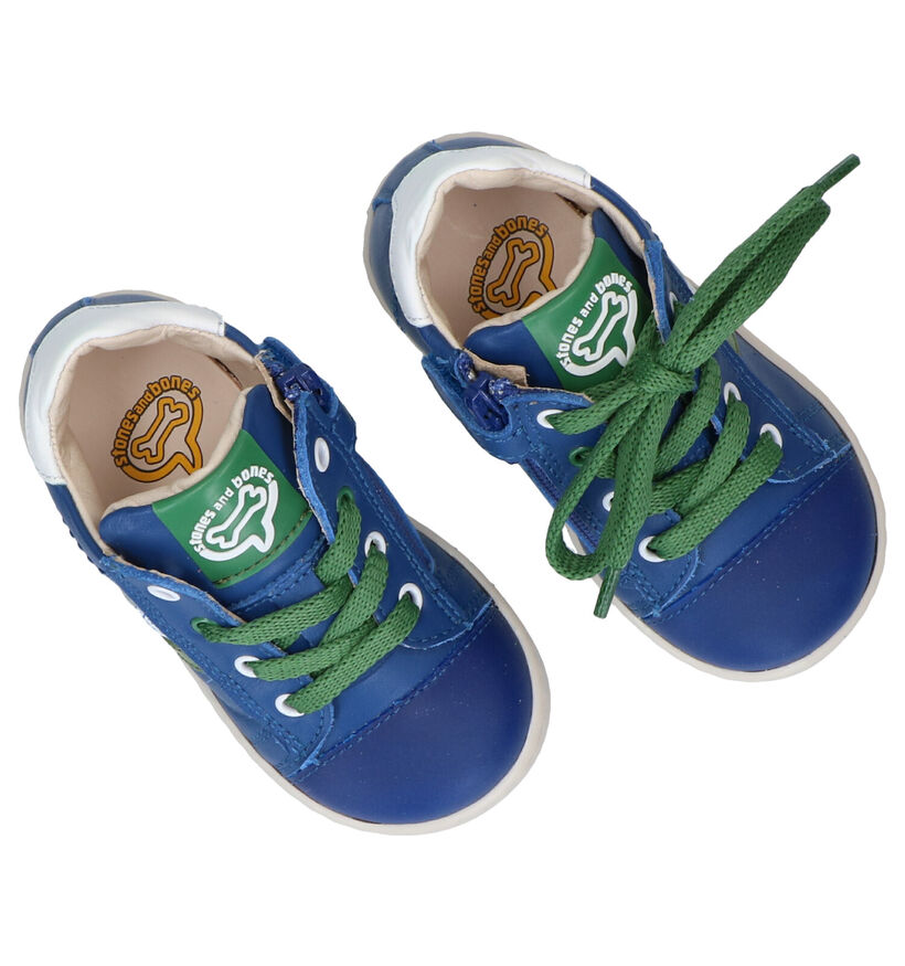 STONES and BONES Ber Chaussures pour bébé en Bleu en cuir (295063)