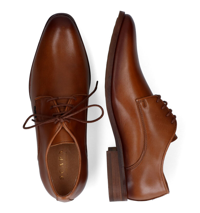 Scapa Cognac Veterschoenen in leer (317142)