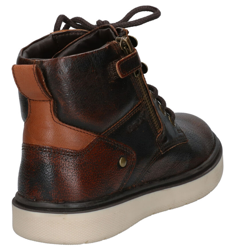 Geox Chaussures hautes en Brun foncé en cuir (254530)