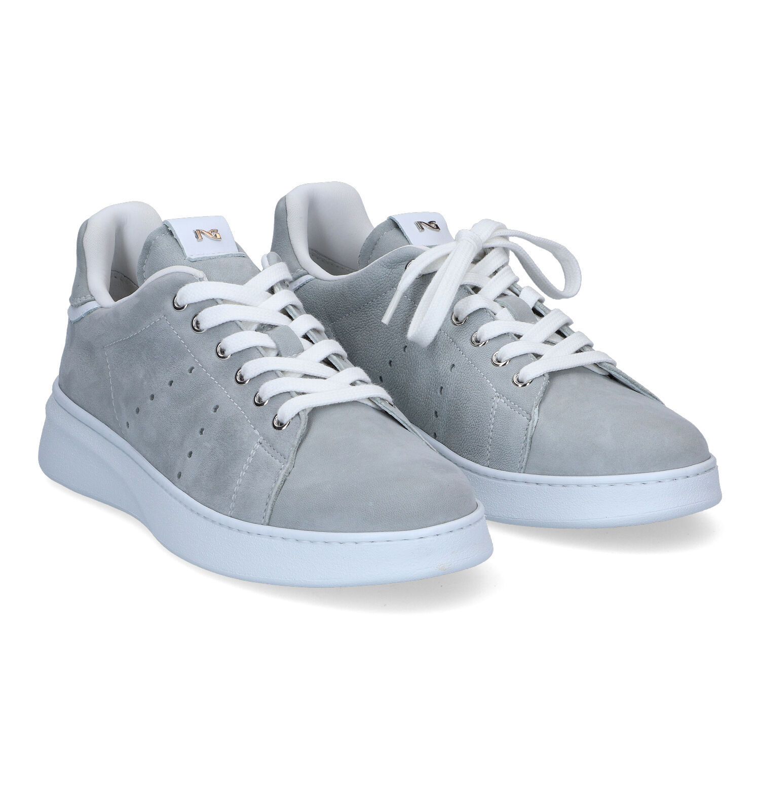 NeroGiardini Grijze Veterschoenen Dames Sneakers Online op TORFS.BE