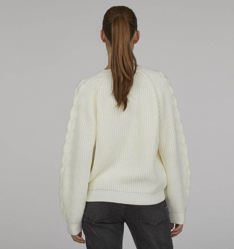 SISTERS POINT Miba Pull avec col en V en Beige pour femmes (349338)