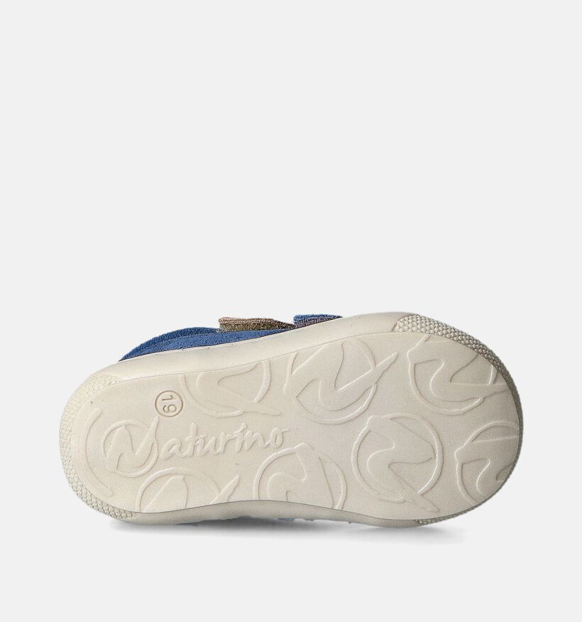 Naturino Corkel Suede Vl Blauwe Babyschoentjes voor meisjes, jongens (355497) - geschikt voor steunzolen