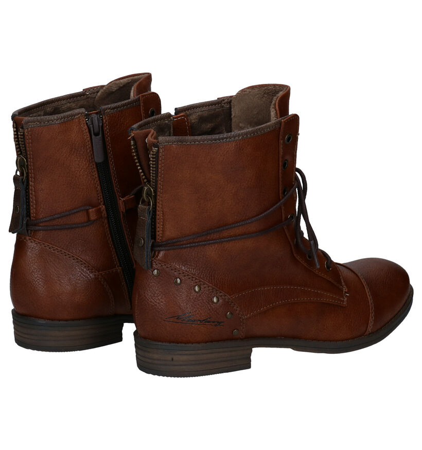 Mustang Cognac Boots in kunstleer (294328)