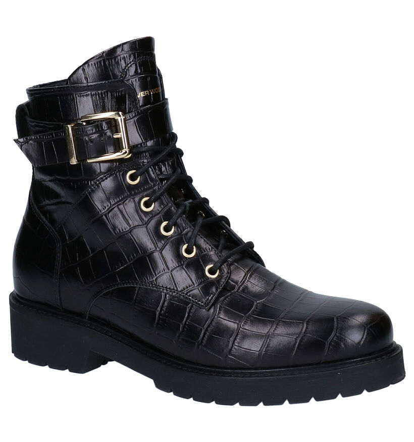 River Woods Echo Zwarte Boots in leer (281919)