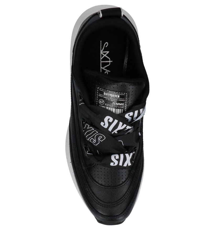 Zwarte Nineties Sneakers Sixtyseven in leer (230549)