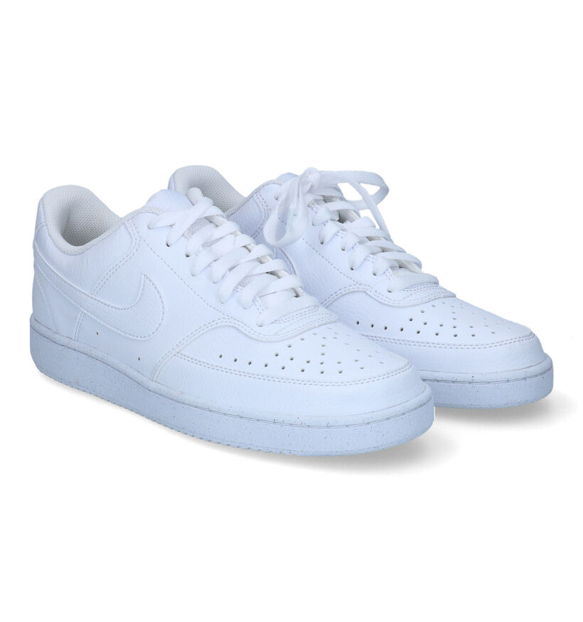 Nike Court Vision Low Next Nature Baskets en Blanc pour hommes (332325)