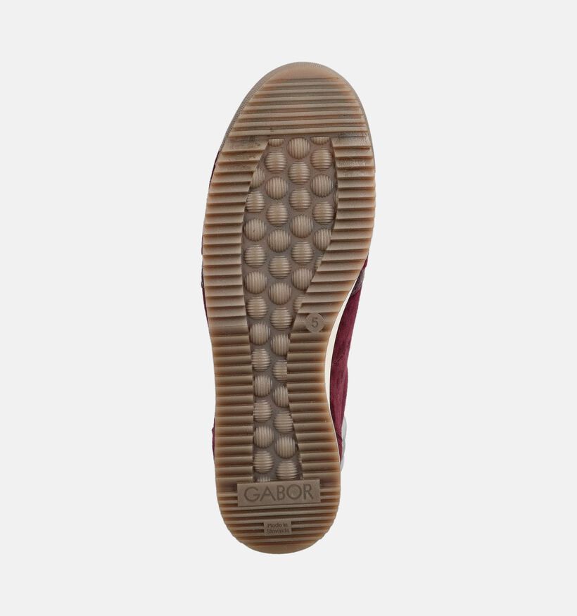 Gabor Bordeaux Sneakers voor dames (376992) - geschikt voor steunzolen