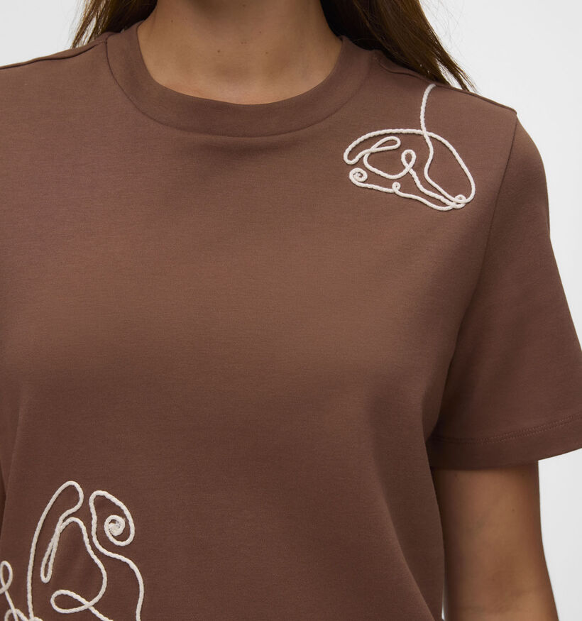Vero Moda Irene Bruine T-shirt voor dames (377600)