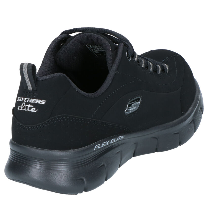 Skechers Synergy Zwarte Sneakers in stof (263228)