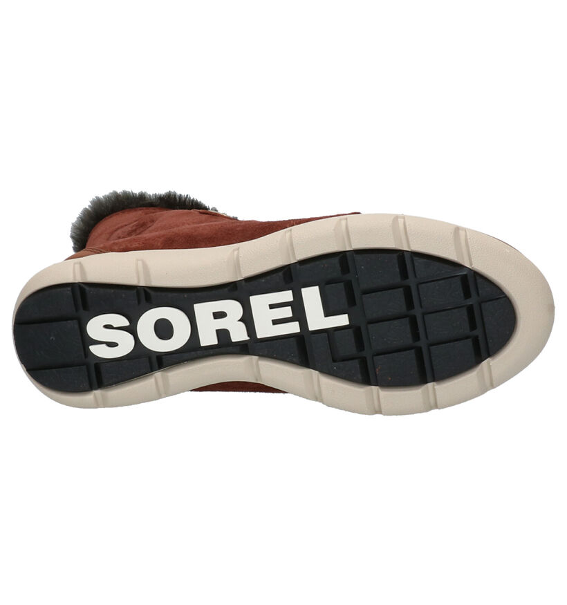 Sorel Bottes en Brun foncé en daim (255383)