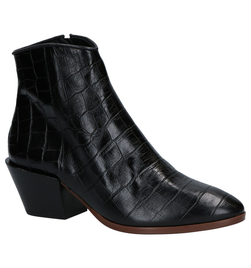 JHay Bottillons à talons en Noir en cuir (259693)