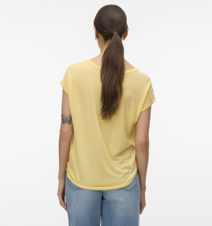 Vero Moda Ava Plain Gele T-shirt voor dames (369420)