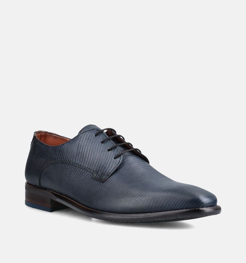 Ambiorix Jurassic Chaussures classiques en Bleu fonc&eacute; pour hommes (381999)