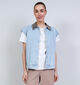 Pieces Breia Denim Blauwe Mouwloze Vest voor dames (369214)