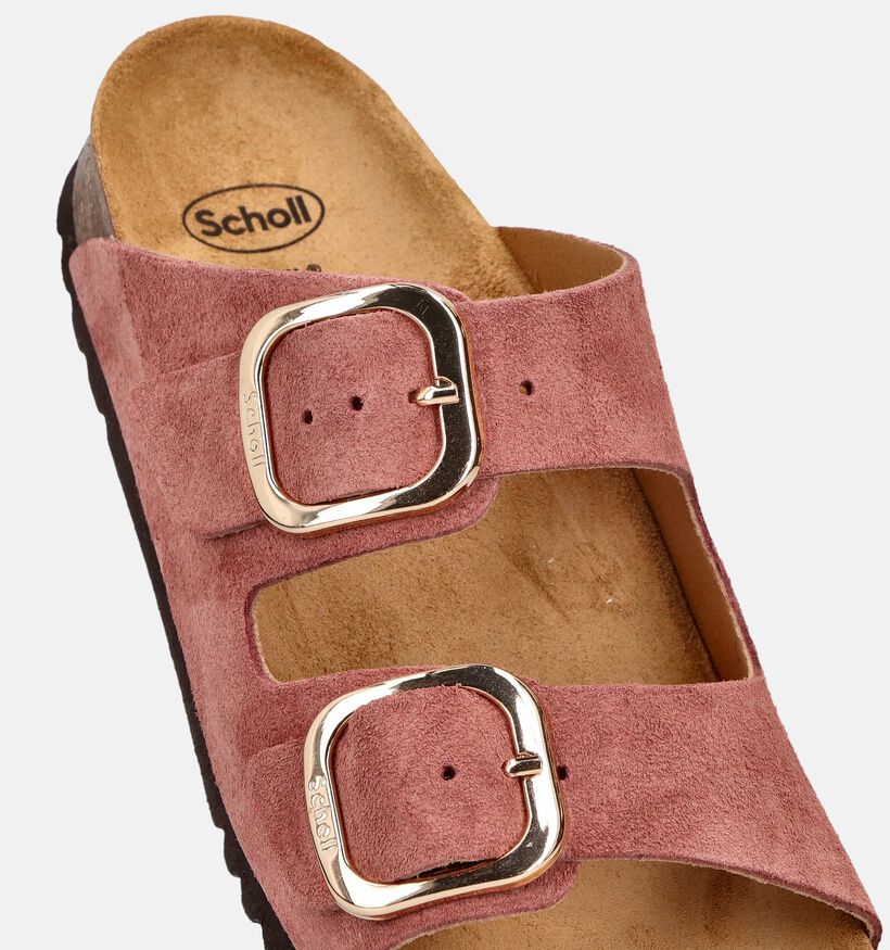Scholl Noelle Nu-pieds plates en Rouge pour femmes (369872)