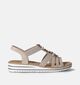 Rieker Sandales talon compensé en Rose pour femmes (354921)