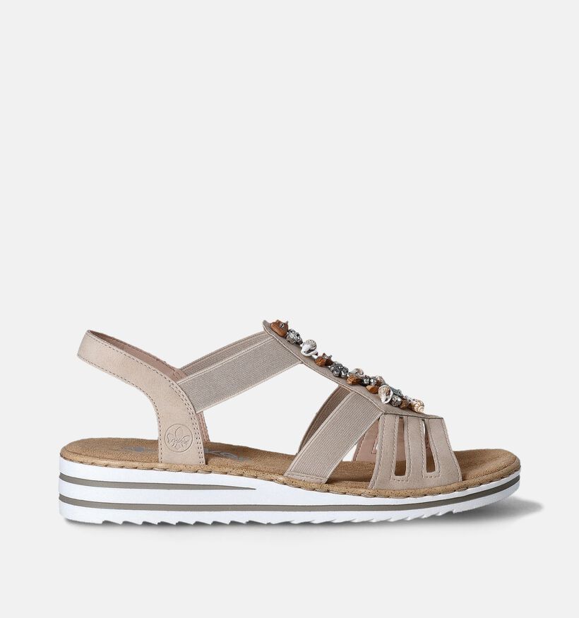 Rieker Roze Sandalen met sleehak voor dames (354921)