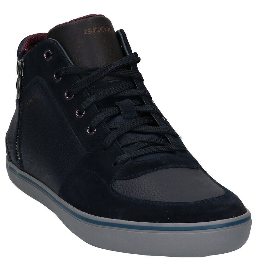 Geox Elver Chaussures hautes en Bleu en cuir (279589)