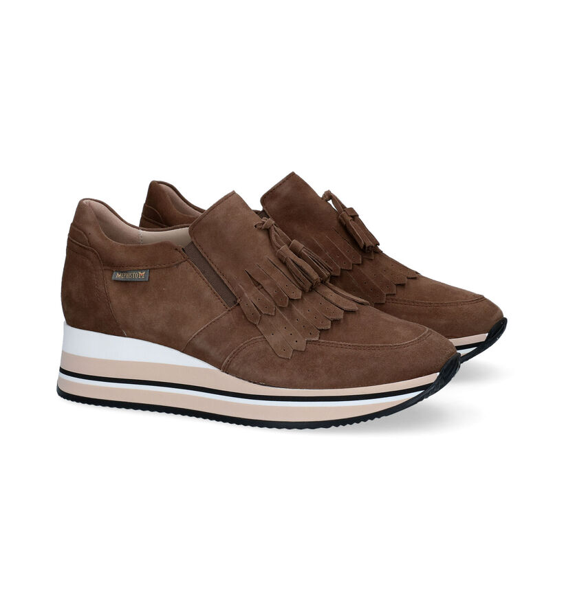 Mephisto Omega Taupe Instappers voor dames (298168) - geschikt voor steunzolen