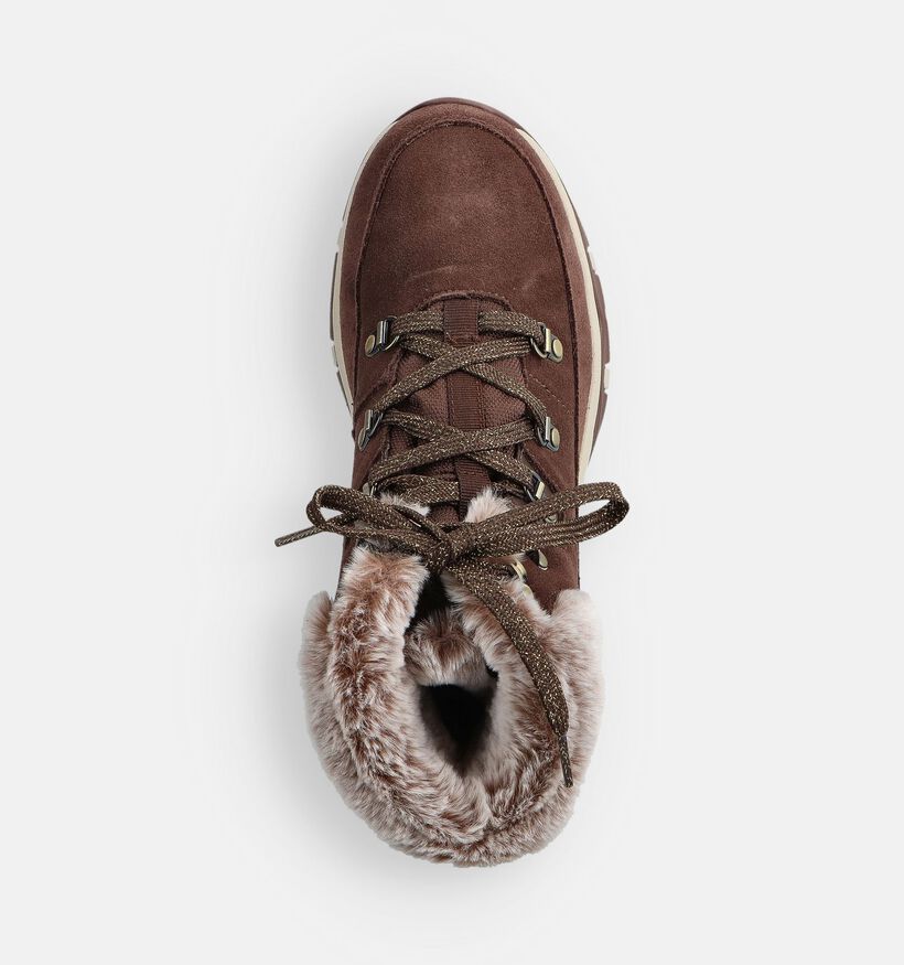 Skechers Trego Snow Worries Chaussures de randonnée en Brun foncé pour femmes (362122) - pour semelles orthopédiques