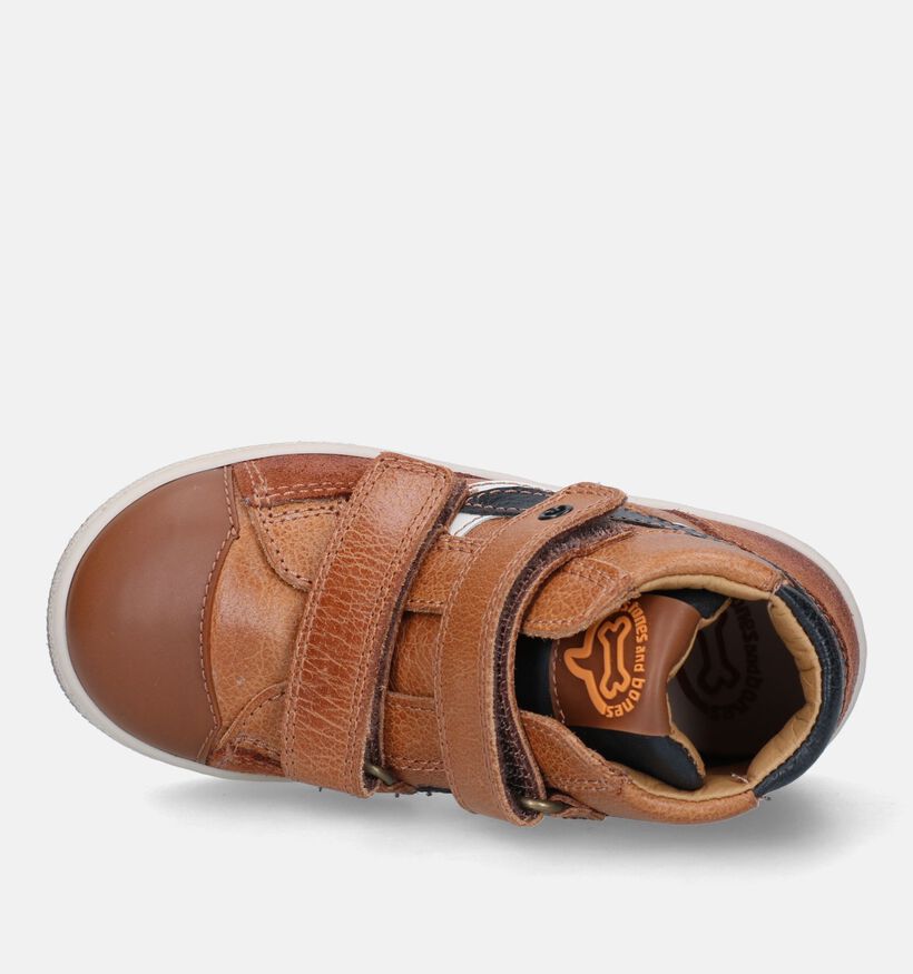 STONES and BONES Crosp Cognac Velcroschoenen voor jongens (329469) - geschikt voor steunzolen