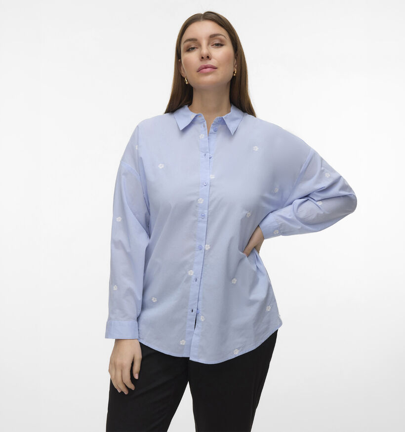 Vero Moda Curve Odona Blauwe Blouse voor dames (369337)