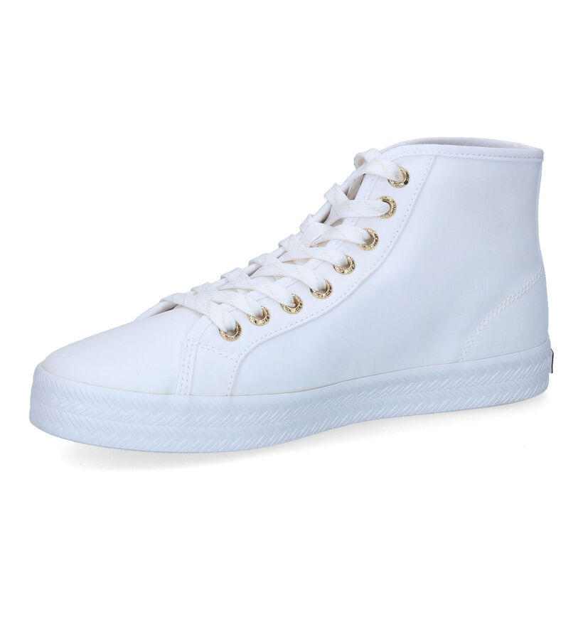 Tommy Hilfiger Essentiel Midcut Witte Hoge Sneakers voor dames (303975) - geschikt voor steunzolen