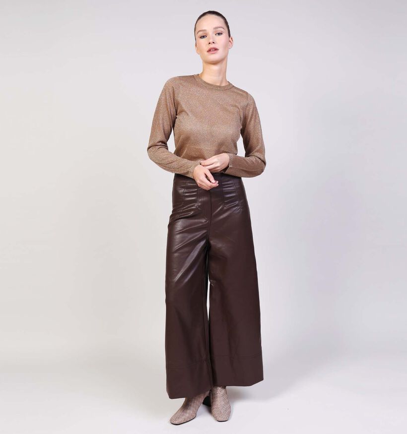 Orfeo Olivie Donkerbruine Broek voor dames (365793)