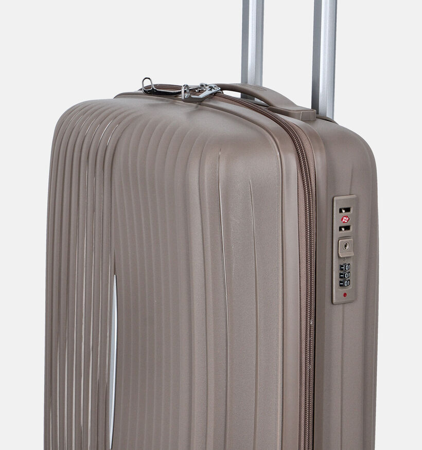 Love To Travel Taupe Reiskoffer Handbagage voor dames, heren (365824)